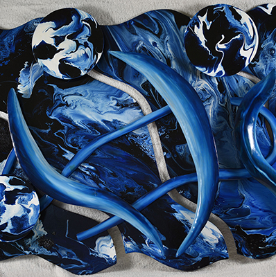 blue artwork