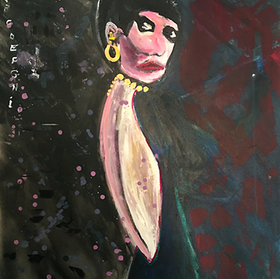 painting of abstract woman