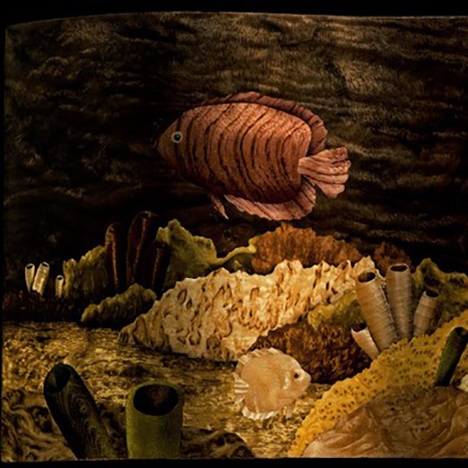 wood fish scene