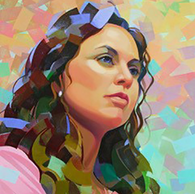 geometric colorful painting