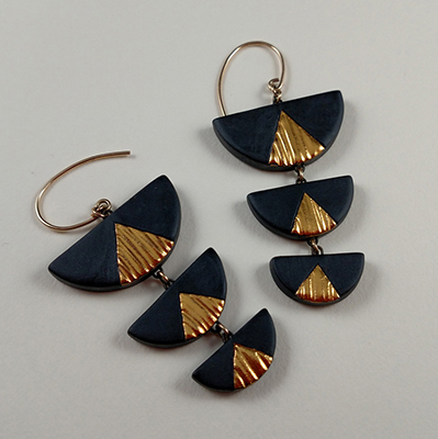 black earrings
